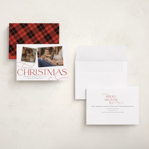 This is a cherry babys first christmas with standard by Sarah Brown called little addition printing on recycled smooth signature in grand