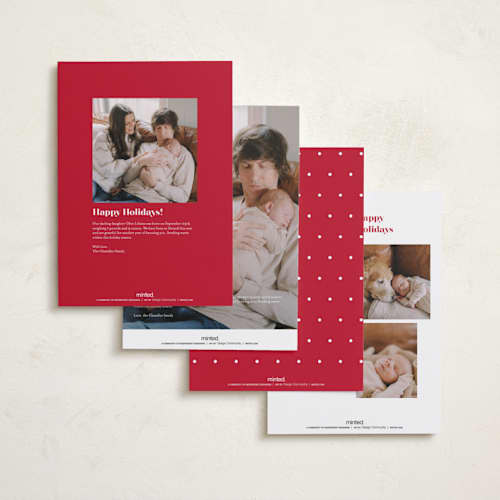 This is a snow babys first christmas with standard by Lori Wemple called even merrier. printing on recycled smooth signature in grand