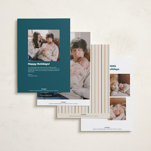 This is a teal babys first christmas with standard by Ellen Schlegelmilch called the best thing printing on recycled smooth signature in grand
