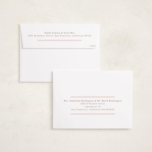 This is a blush grand birth announcements with standard by Maria Alou called family album printing on recycled smooth signature in grand