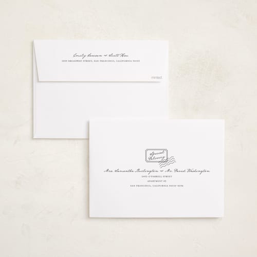 This is a january grand birth announcements with standard by Claudia Orengo called love voucher printing on recycled smooth signature in grand