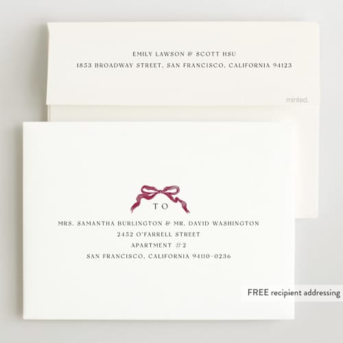 This is a berry grand birth announcements with standard by Pati Cascino called gibson printing on recycled smooth signature in grand