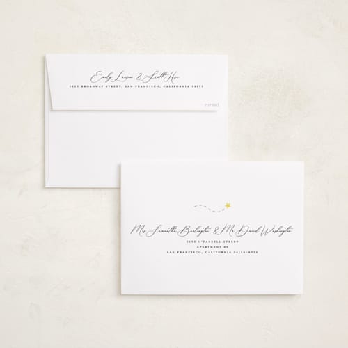 This is a ebony grand birth announcements with standard by Benita Crandall called the script printing on recycled smooth signature in grand