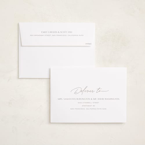 This is a snow grand birth announcements with standard by Michelle Taylor called typographic mix printing on recycled smooth signature in grand