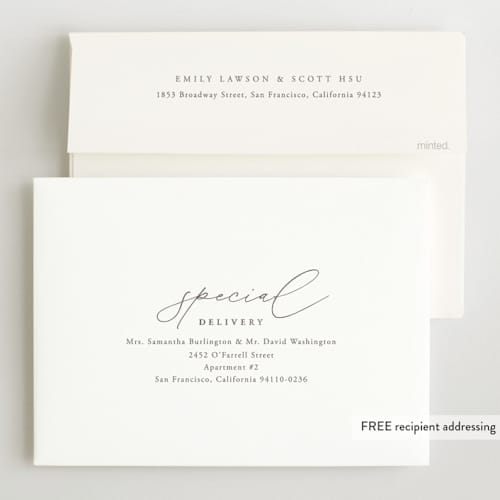 This is a gravel grand birth announcements with standard by Olivia Raufman called delightful welcome printing on recycled smooth signature in grand