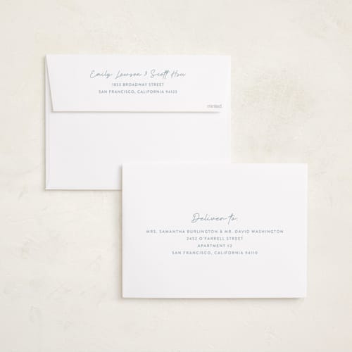 This is a bluebell grand birth announcements with standard by Vanessa Doyle called color block printing on recycled smooth signature in grand