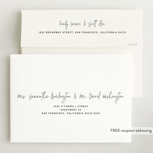 This is a onyx grand birth announcements with standard by Lindsay Stetson Thompson called overjoyed script printing on recycled smooth signature in grand