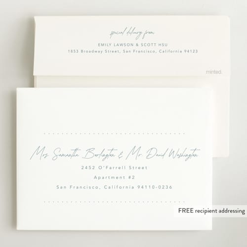 This is a sky grand birth announcements with standard by Lea Delaveris called corduroy printing on recycled smooth signature in grand