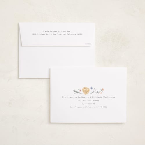 This is a meadow grand birth announcements with standard by Emily Sabol Goss called le jardin printing on recycled smooth signature in grand