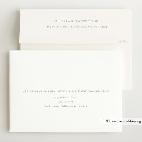 This is a stone grand birth announcements with standard by Carolyn MacLaren called curved duo printing on recycled smooth signature in grand