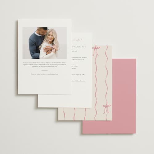 This is a petal bridal shower invitations with foil pressed by Jackie Crawford called sparkling champagne tower printing on signature in standard
