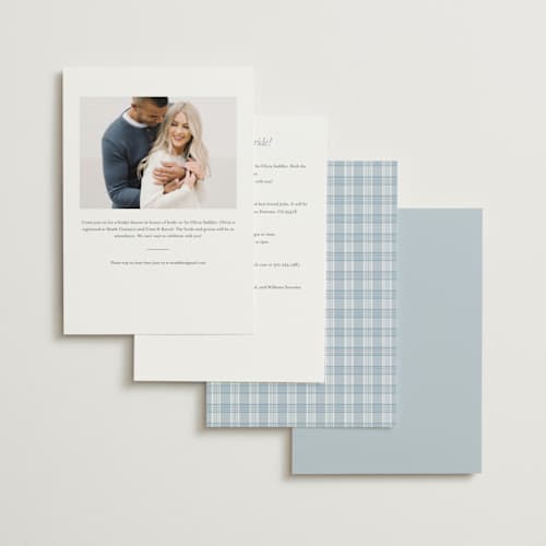This is a neopolitan bridal shower invitations with foil pressed by Leah Bisch called oval wreath printing on signature in standard