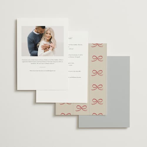 This is a frost bridal shower invitations with foil pressed by Rebecca Durflinger called festive garland printing on signature in standard