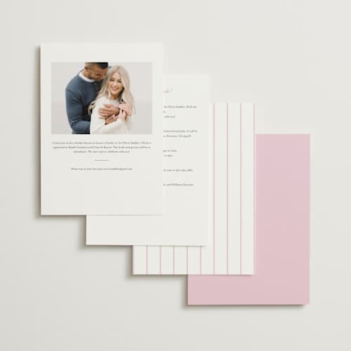 This is a petal bridal shower invitations with foil pressed by Baumbirdy called celebrate printing on signature in standard
