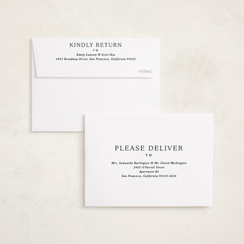 This is a noir petite birth announcements with standard by Jackie Crawford called simone printing on signature in petite