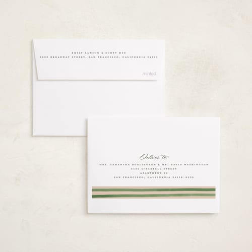 This is a candy apple petite birth announcements with standard by Teju Reval called vintage stripes printing on signature in petite