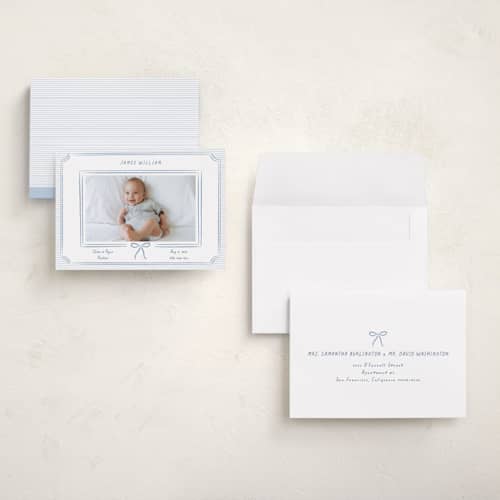 This is a sea petite birth announcements with standard by Elly called a little dream printing on signature in petite