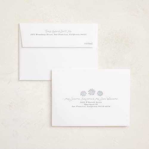This is a cloud petite birth announcements with standard by Laura Hankins called handdrawn eyelet printing on signature in petite