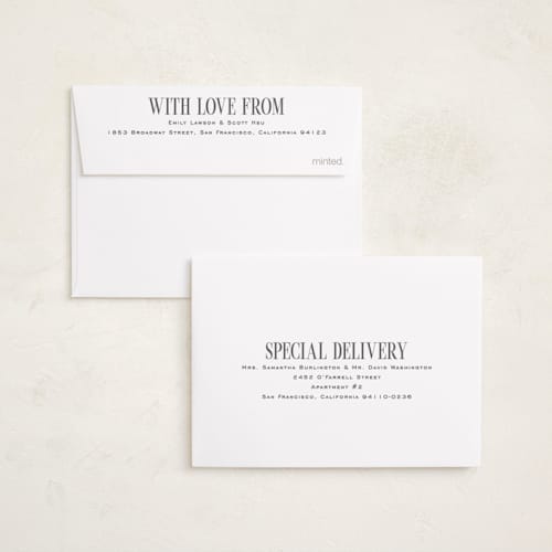 This is a cloud petite birth announcements with standard by Owl and Toad called simply stated printing on signature in petite