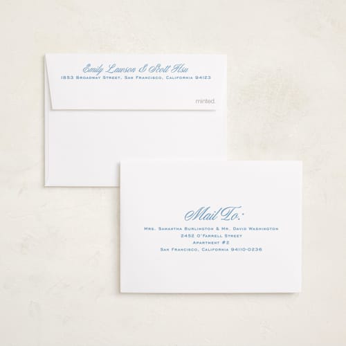 This is a chambray petite birth announcements with standard by Megan Davis called chambray printing on signature in petite