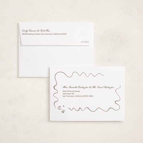 This is a linen petite birth announcements with standard by Zove Ahhh called dreamland printing on signature in petite