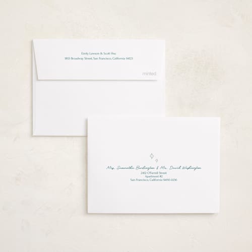 This is a deep pond petite birth announcements with standard by Zove Ahhh called doodle frame printing on signature in petite
