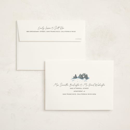 This is a sparkle foil stamped baby shower invitations with foil pressed by Jennifer Lew called winter bears printing on signature in standard