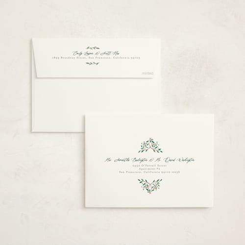 This is a evergreen foil stamped baby shower invitations with foil pressed by Alethea and Ruth called illuminated storybook printing on signature in standard