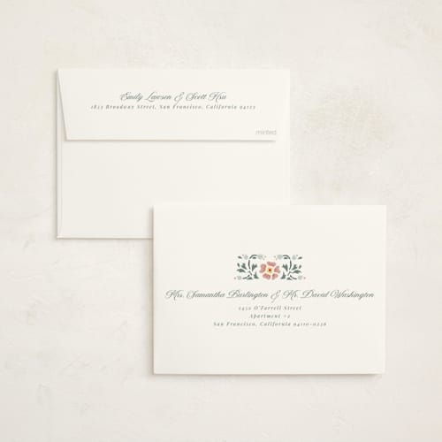 This is a sage foil stamped baby shower invitations with foil pressed by Ana de Sousa called little love story printing on signature in standard