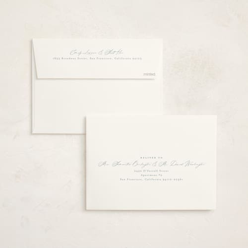 This is a bluebell foil stamped baby shower invitations with foil pressed by Hudson meet Rose called little goose printing on signature in standard