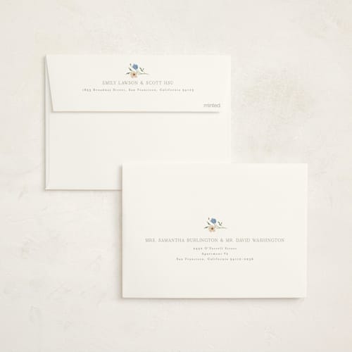 This is a powder foil stamped baby shower invitations with foil pressed by Erin L. Wilson called newport summer printing on signature in standard