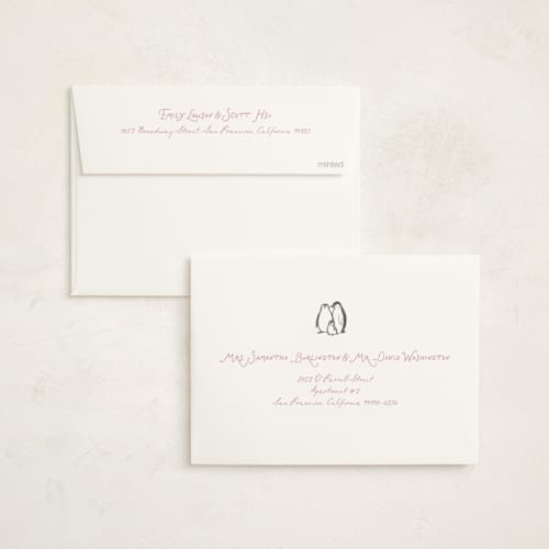 This is a bubblegum foil stamped baby shower invitations with foil pressed by Lucrecia Caporale called arctic family printing on signature in standard
