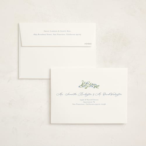 This is a sky foil stamped baby shower invitations with foil pressed by Paper Raven Co. called darling printing on signature in standard