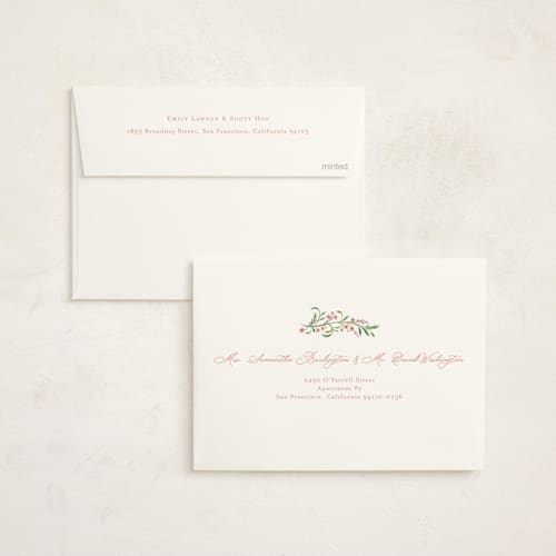 This is a blush foil stamped baby shower invitations with foil pressed by Paper Raven Co. called darling printing on signature in standard