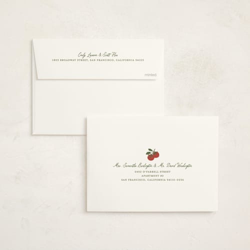 This is a moss foil stamped baby shower invitations with foil pressed by Kelly Watkins called farmers market printing on signature in standard
