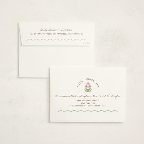 This is a poppy baby shower invitations with standard by Creo Study called botanical maximalism printing on signature in standard