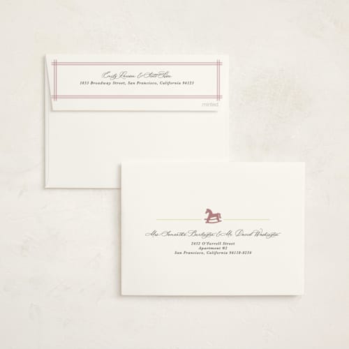 This is a blush baby shower invitations with standard by Kate Ahn called wesley printing on signature in standard