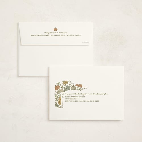 This is a natural baby shower invitations with standard by Kelly Watkins called vintage autumn printing on signature in standard