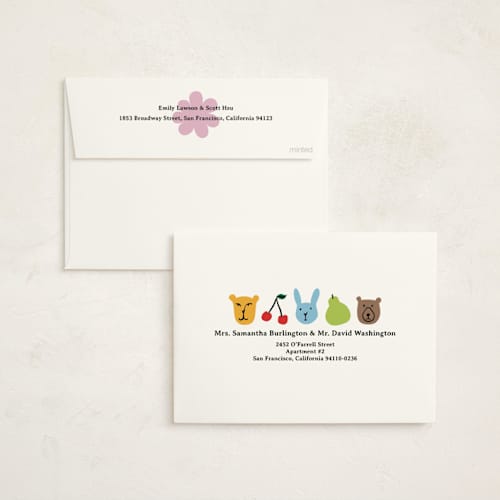 This is a rainbow baby shower invitations with standard by Studio Suku called park slope printing on signature in standard