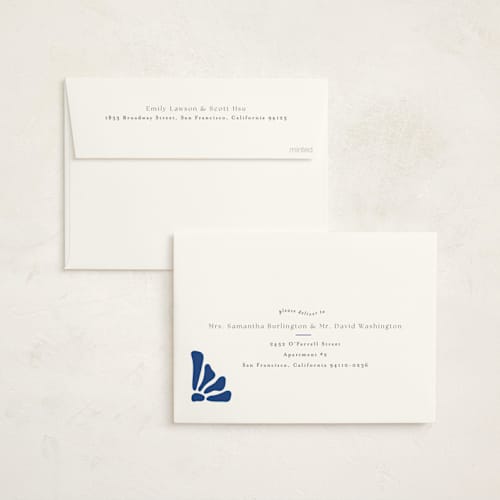This is a cobalt baby shower invitations with standard by Joyce Pinheiro called modern bloom printing on signature in standard