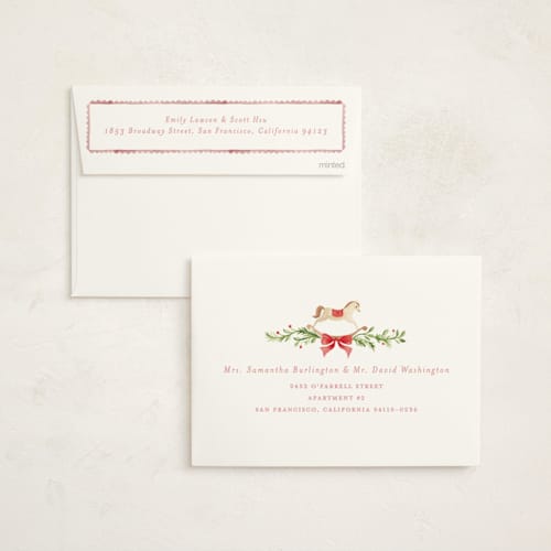 This is a candycane baby shower invitations with standard by Sarah Knight called a very merry baby shower printing on signature in standard