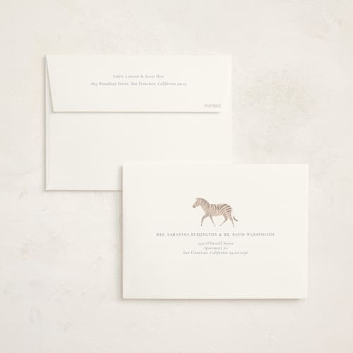 This is a sky blue baby shower invitations with standard by Sabrin Deirani called africa printing on signature in standard