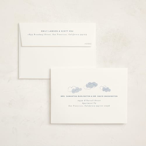 This is a sky baby shower invitations with standard by Vera Lim called fly with me printing on signature in standard