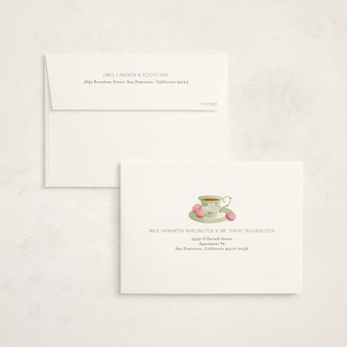 This is a framboise baby shower invitations with standard by Jamie Alexander called a baby is brewing printing on signature in standard