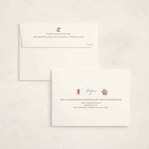 This is a elephant baby shower invitations with standard by Corinne Malesic called disney's dumbo circus printing on signature in standard