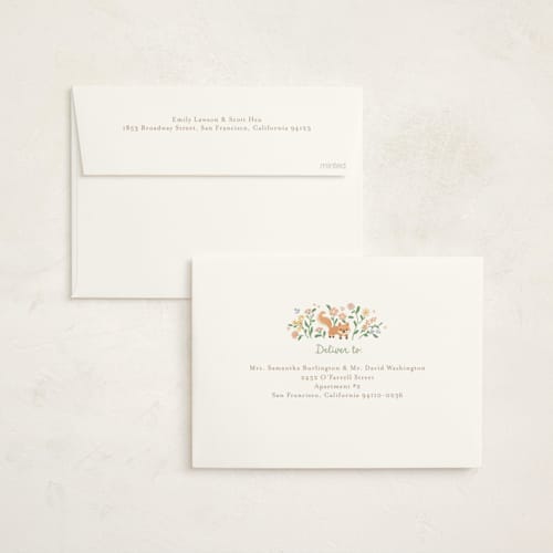This is a mint baby shower invitations with standard by Jennifer Wick called garden animals printing on signature in standard