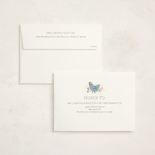 This is a creamery baby shower invitations with standard by Vera Lim called whimsical frame printing on signature in standard