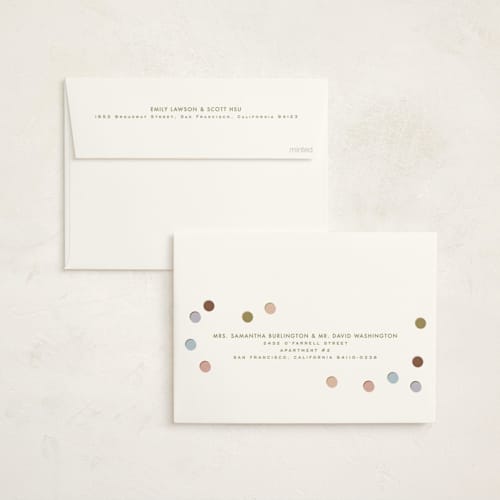 This is a muted baby shower invitations with standard by Ellen Schlegelmilch called block letters printing on signature in standard