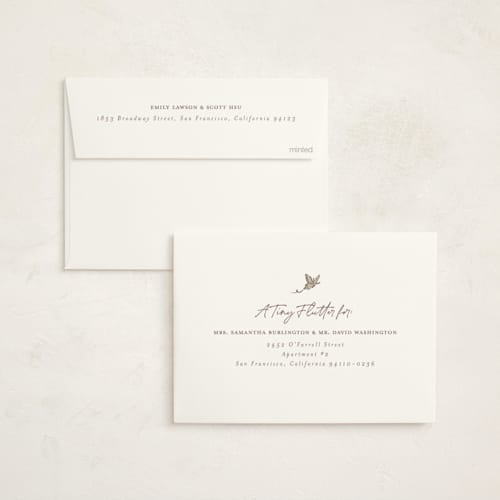 This is a petal baby shower invitations with standard by Vera Lim called whisper printing on signature in standard