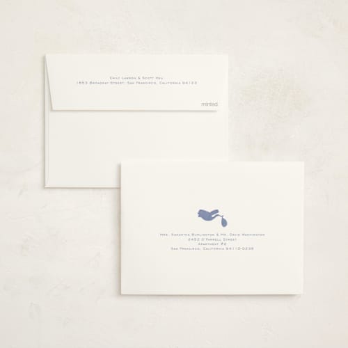 This is a powder baby shower invitations with standard by Sierra Lee called heirloom printing on signature in standard
